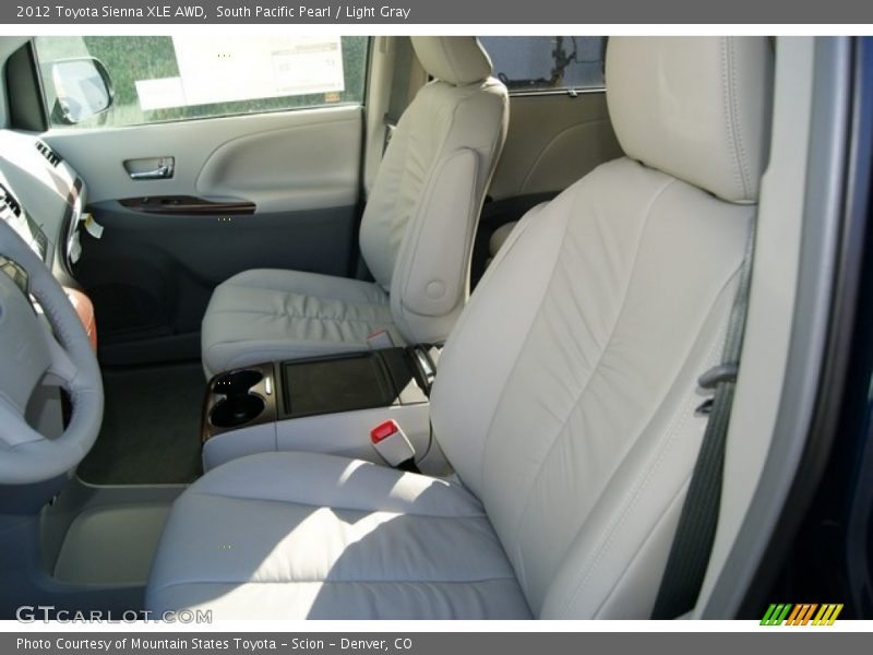 South Pacific Pearl / Light Gray 2012 Toyota Sienna XLE AWD