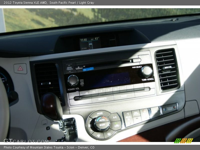 South Pacific Pearl / Light Gray 2012 Toyota Sienna XLE AWD