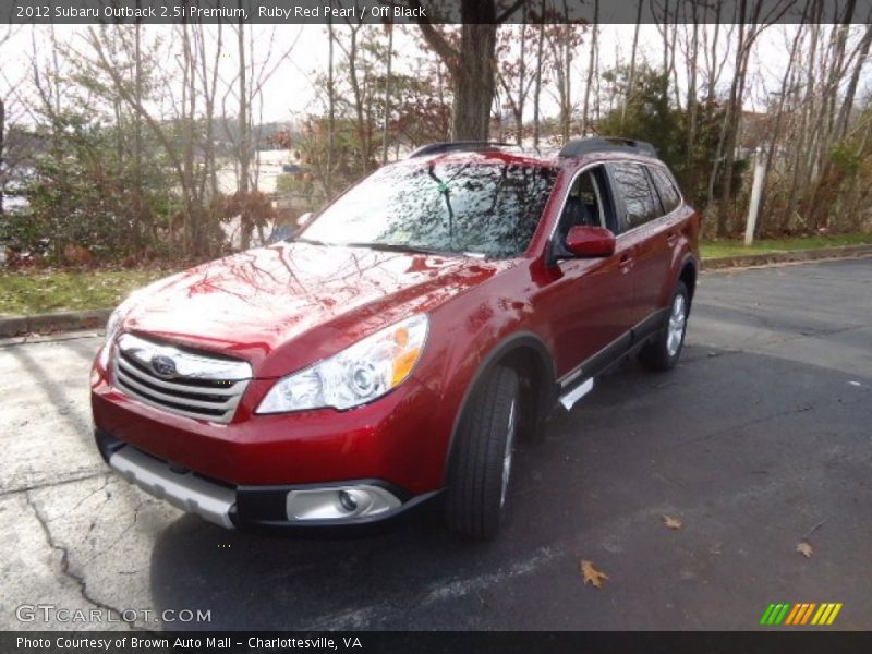 Ruby Red Pearl / Off Black 2012 Subaru Outback 2.5i Premium