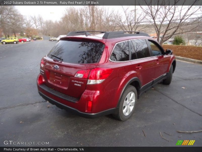 Ruby Red Pearl / Off Black 2012 Subaru Outback 2.5i Premium