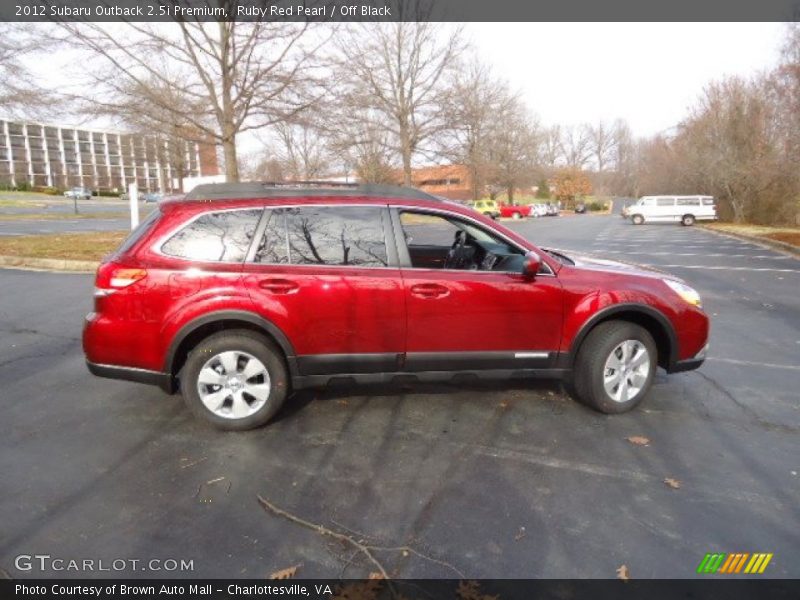 Ruby Red Pearl / Off Black 2012 Subaru Outback 2.5i Premium