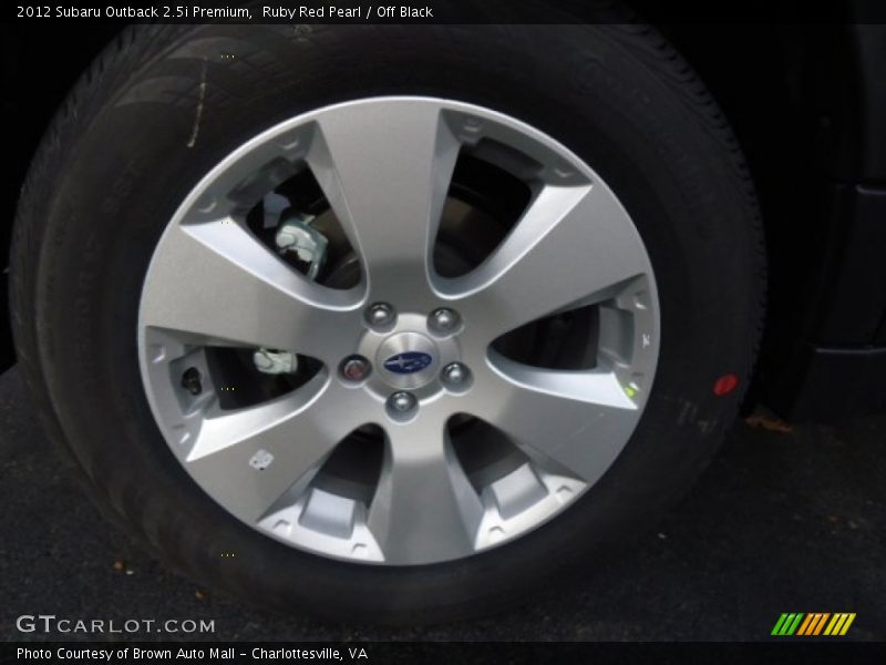 Ruby Red Pearl / Off Black 2012 Subaru Outback 2.5i Premium