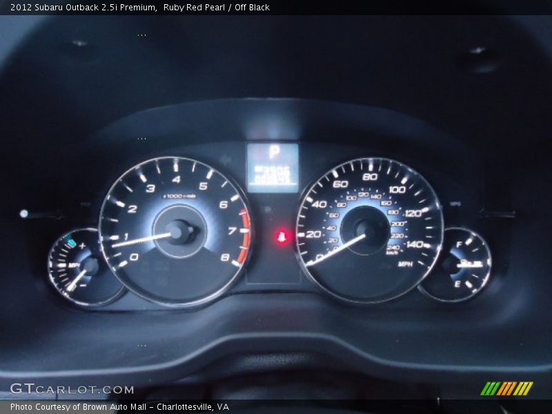 Ruby Red Pearl / Off Black 2012 Subaru Outback 2.5i Premium