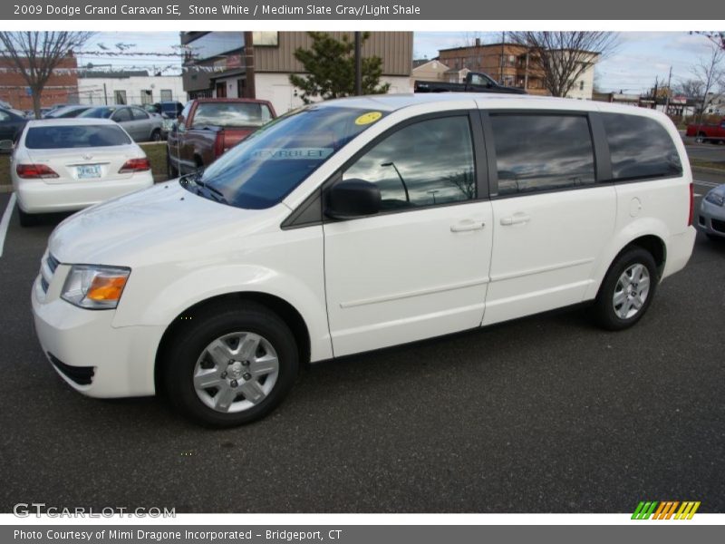 Stone White / Medium Slate Gray/Light Shale 2009 Dodge Grand Caravan SE