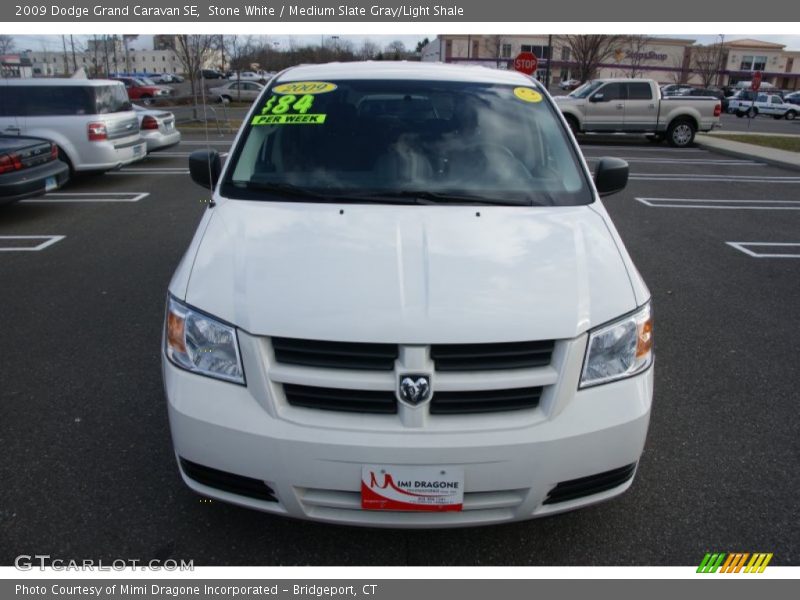 Stone White / Medium Slate Gray/Light Shale 2009 Dodge Grand Caravan SE