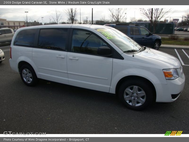 Stone White / Medium Slate Gray/Light Shale 2009 Dodge Grand Caravan SE