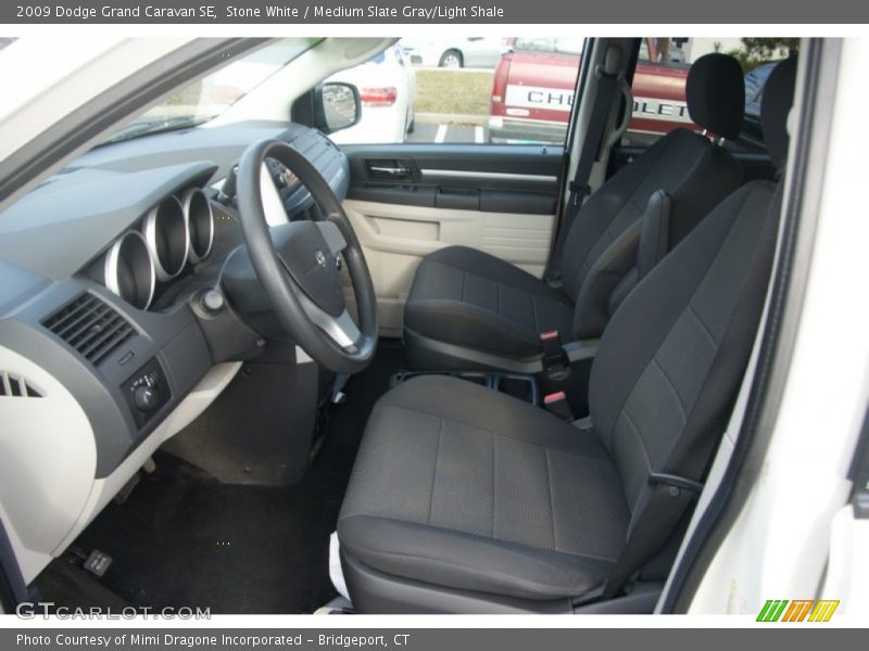 Stone White / Medium Slate Gray/Light Shale 2009 Dodge Grand Caravan SE