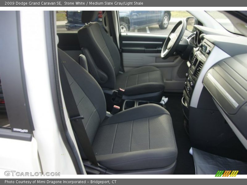 Stone White / Medium Slate Gray/Light Shale 2009 Dodge Grand Caravan SE