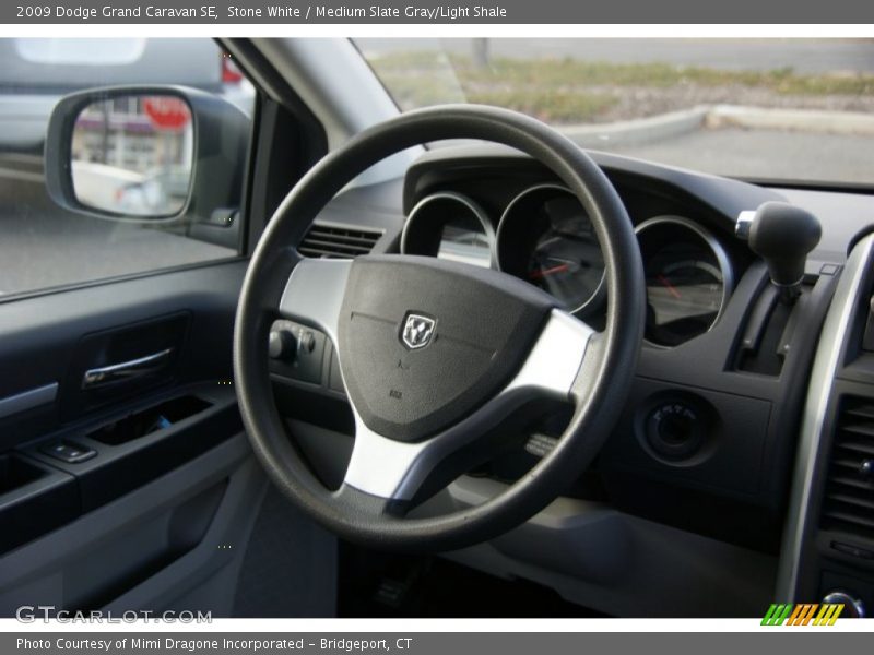 Stone White / Medium Slate Gray/Light Shale 2009 Dodge Grand Caravan SE