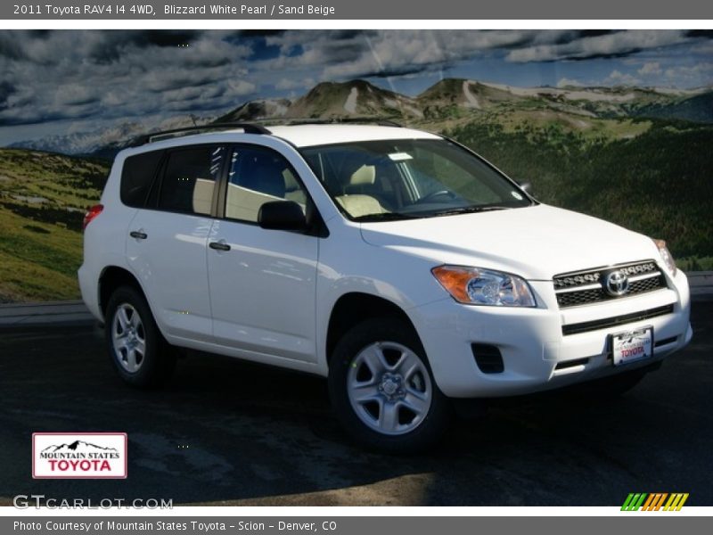 Blizzard White Pearl / Sand Beige 2011 Toyota RAV4 I4 4WD