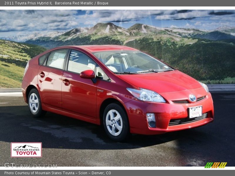 Barcelona Red Metallic / Bisque 2011 Toyota Prius Hybrid II