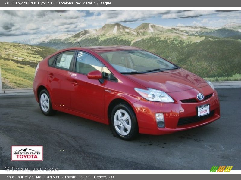 Barcelona Red Metallic / Bisque 2011 Toyota Prius Hybrid II