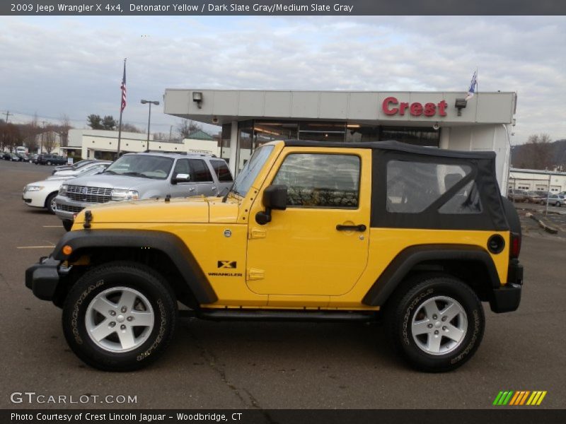 Detonator Yellow / Dark Slate Gray/Medium Slate Gray 2009 Jeep Wrangler X 4x4