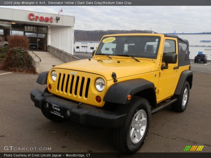 Detonator Yellow / Dark Slate Gray/Medium Slate Gray 2009 Jeep Wrangler X 4x4
