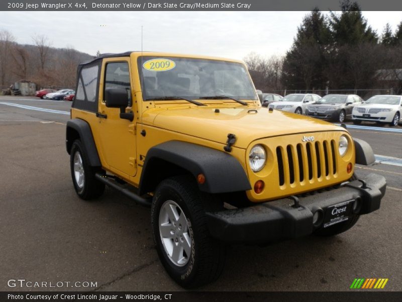 Detonator Yellow / Dark Slate Gray/Medium Slate Gray 2009 Jeep Wrangler X 4x4