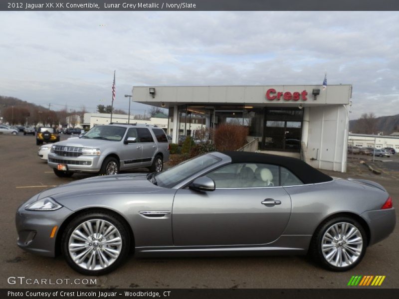 Lunar Grey Metallic / Ivory/Slate 2012 Jaguar XK XK Convertible