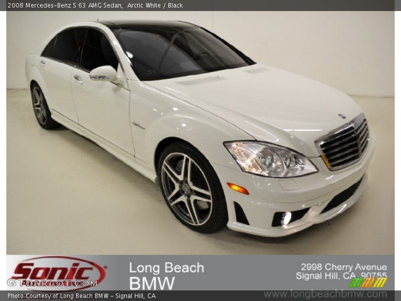 Arctic White / Black 2008 Mercedes-Benz S 63 AMG Sedan