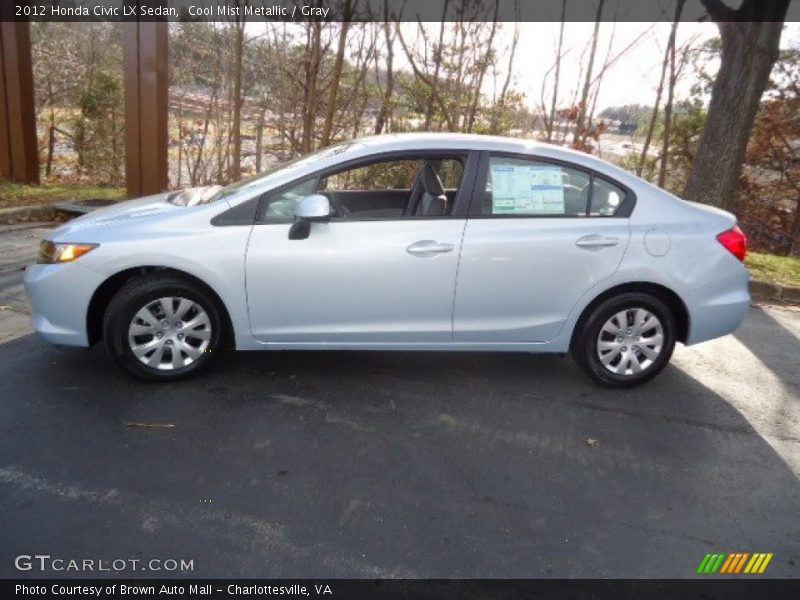 Cool Mist Metallic / Gray 2012 Honda Civic LX Sedan
