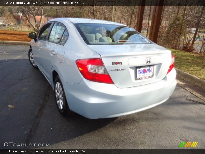 Cool Mist Metallic / Gray 2012 Honda Civic LX Sedan