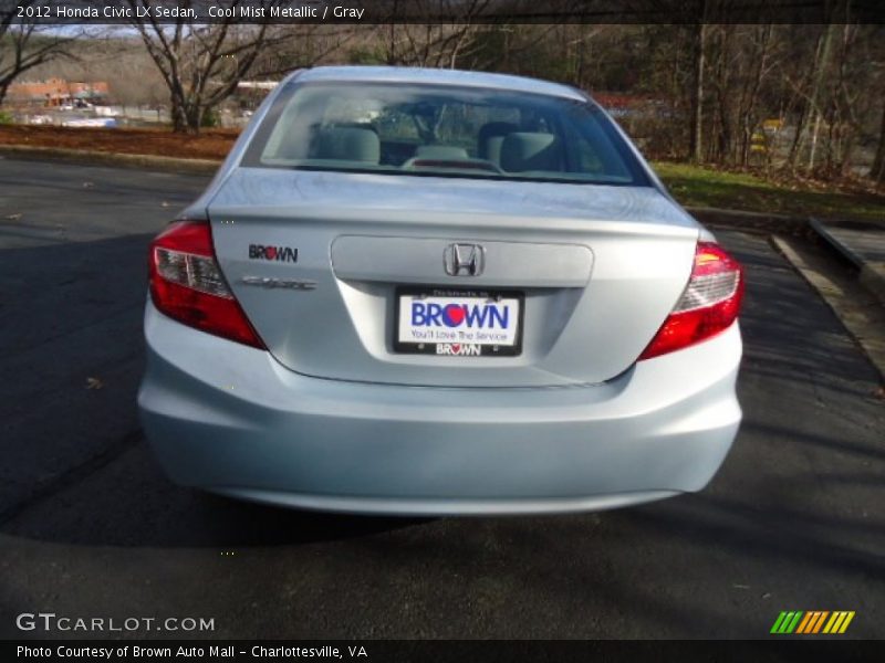 Cool Mist Metallic / Gray 2012 Honda Civic LX Sedan