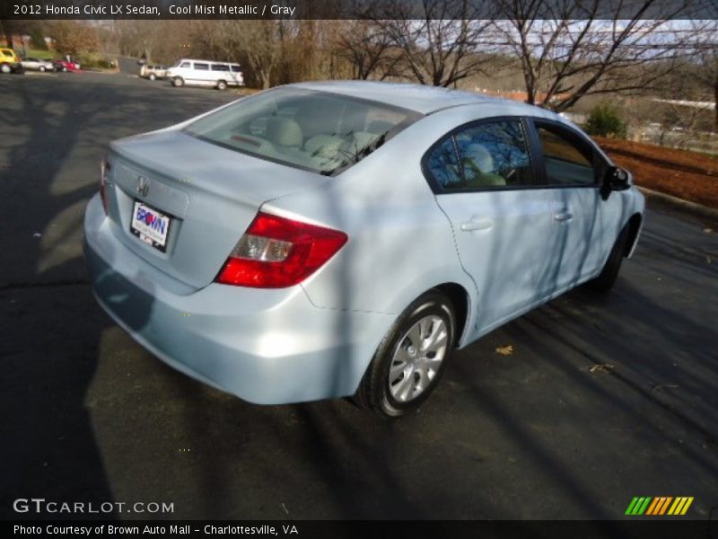 Cool Mist Metallic / Gray 2012 Honda Civic LX Sedan