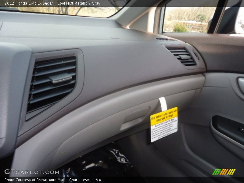 Cool Mist Metallic / Gray 2012 Honda Civic LX Sedan