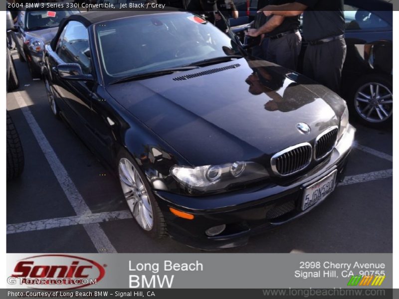 Jet Black / Grey 2004 BMW 3 Series 330i Convertible
