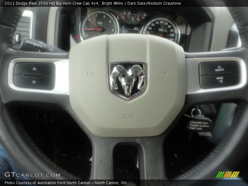 Bright White / Dark Slate/Medium Graystone 2011 Dodge Ram 2500 HD Big Horn Crew Cab 4x4
