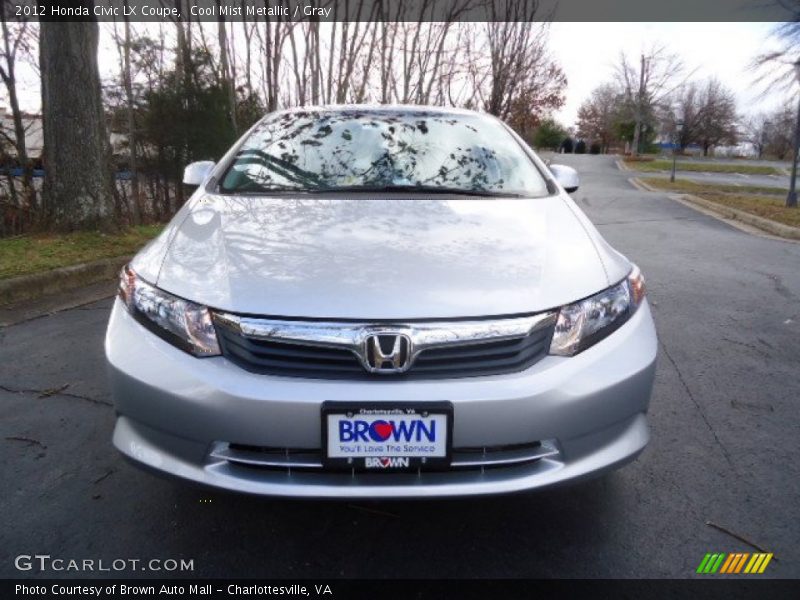 Cool Mist Metallic / Gray 2012 Honda Civic LX Coupe