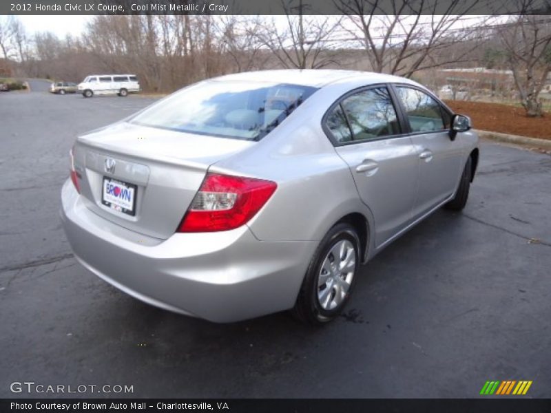 Cool Mist Metallic / Gray 2012 Honda Civic LX Coupe