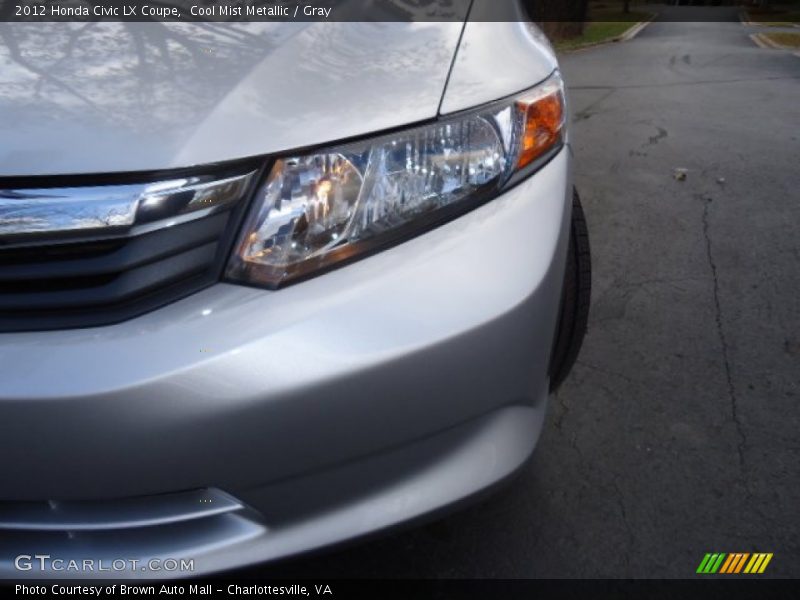 Cool Mist Metallic / Gray 2012 Honda Civic LX Coupe