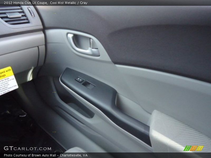 Cool Mist Metallic / Gray 2012 Honda Civic LX Coupe