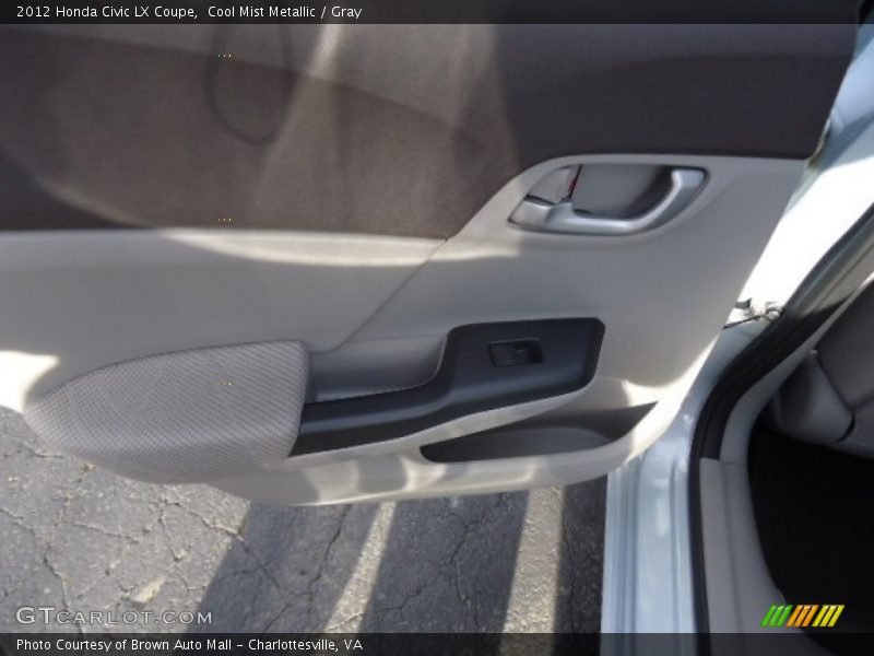 Cool Mist Metallic / Gray 2012 Honda Civic LX Coupe