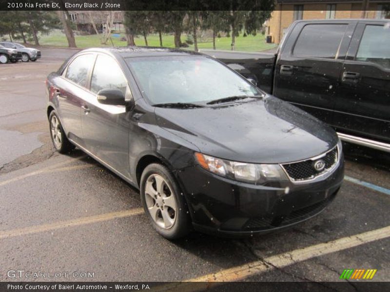 Ebony Black / Stone 2010 Kia Forte EX