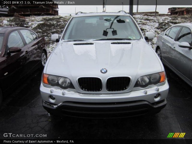 Titanium Silver Metallic / Black 2003 BMW X5 3.0i
