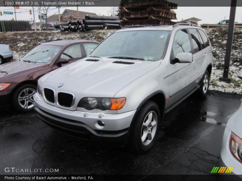 Titanium Silver Metallic / Black 2003 BMW X5 3.0i