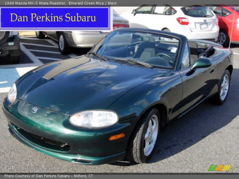 Emerald Green Mica / Black 1999 Mazda MX-5 Miata Roadster