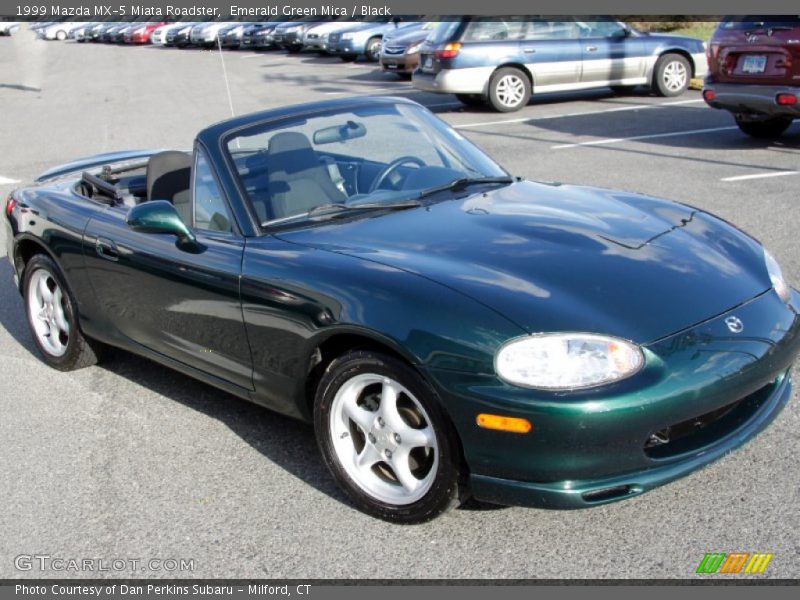 Emerald Green Mica / Black 1999 Mazda MX-5 Miata Roadster