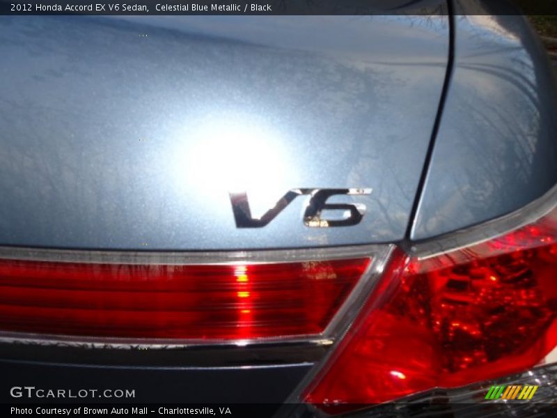 Celestial Blue Metallic / Black 2012 Honda Accord EX V6 Sedan