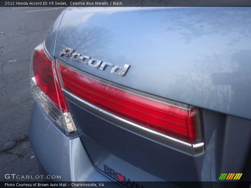 Celestial Blue Metallic / Black 2012 Honda Accord EX V6 Sedan