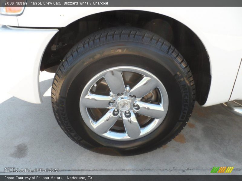 Blizzard White / Charcoal 2009 Nissan Titan SE Crew Cab