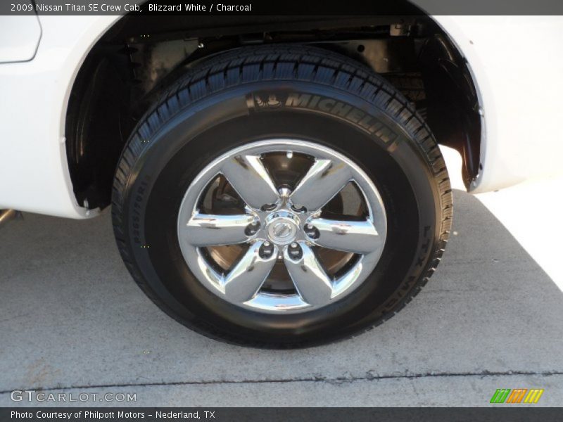 Blizzard White / Charcoal 2009 Nissan Titan SE Crew Cab