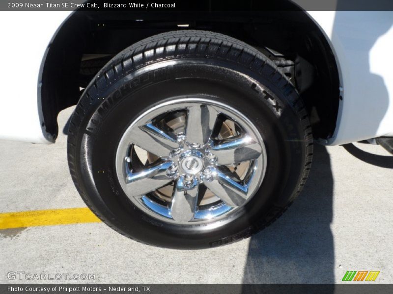 Blizzard White / Charcoal 2009 Nissan Titan SE Crew Cab