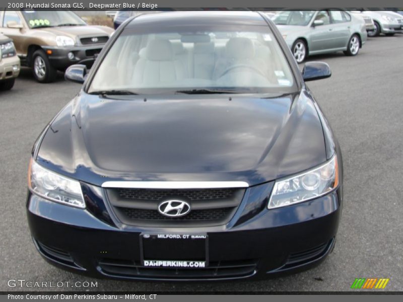 Deepwater Blue / Beige 2008 Hyundai Sonata GLS