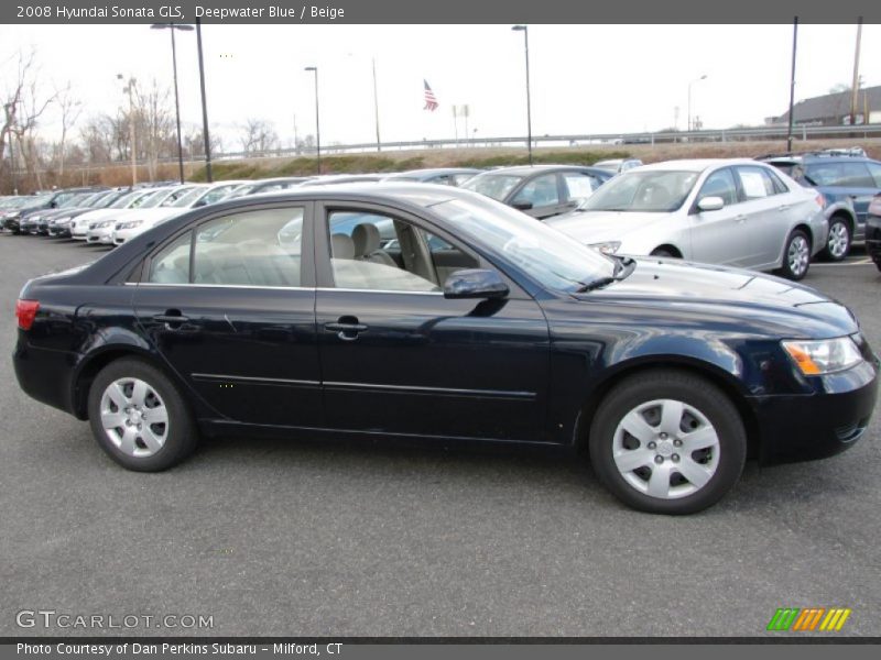 Deepwater Blue / Beige 2008 Hyundai Sonata GLS
