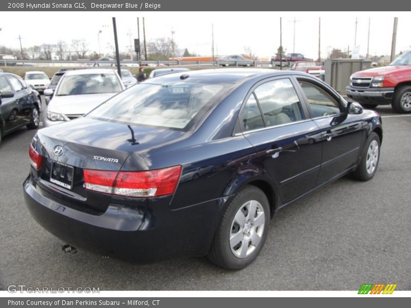Deepwater Blue / Beige 2008 Hyundai Sonata GLS