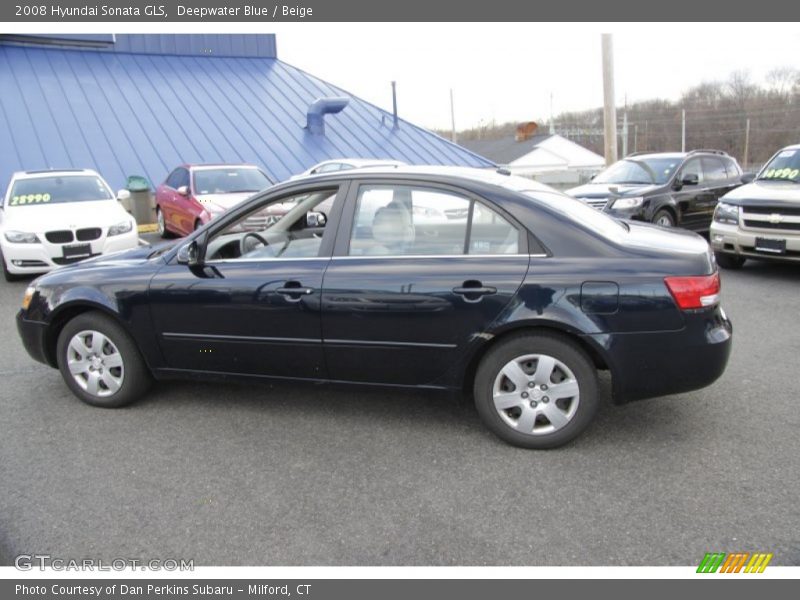 Deepwater Blue / Beige 2008 Hyundai Sonata GLS