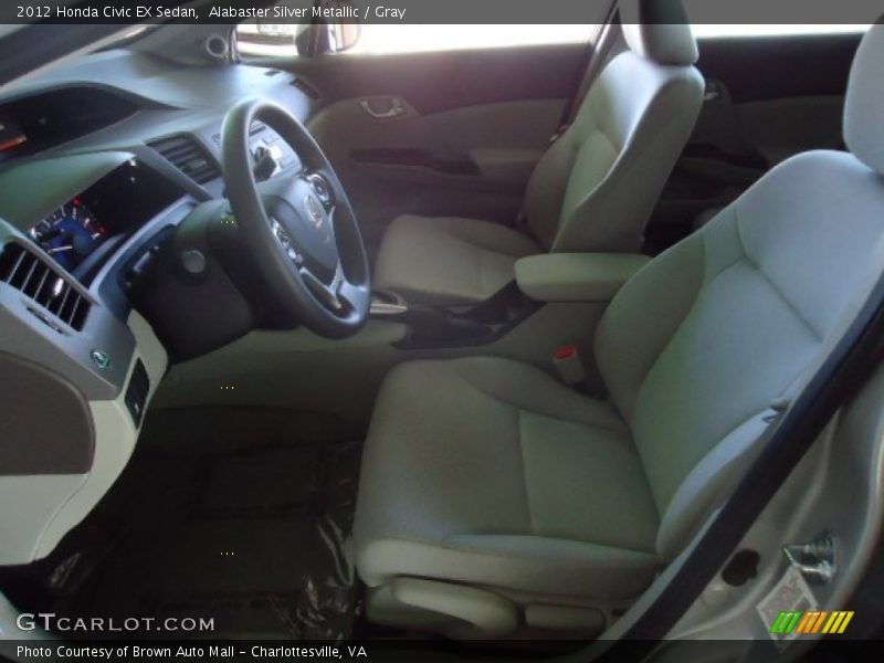 Alabaster Silver Metallic / Gray 2012 Honda Civic EX Sedan