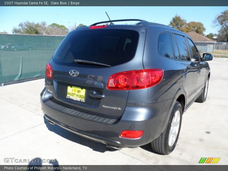 Slate Blue / Beige 2007 Hyundai Santa Fe SE