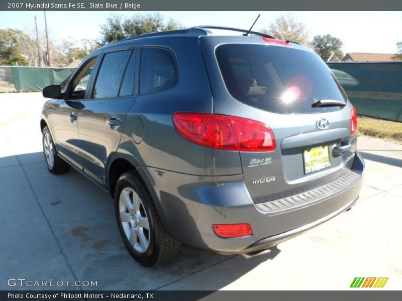 Slate Blue / Beige 2007 Hyundai Santa Fe SE